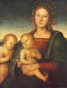 PERUGINO, Pietro Madonna with Child and Little St John af Norge oil painting reproduction